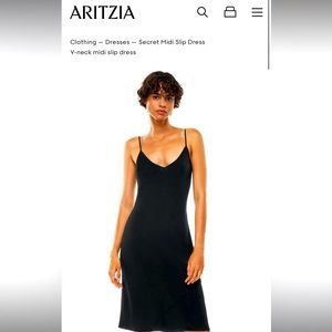 Wilfred secret midi slip dress. black. Medium